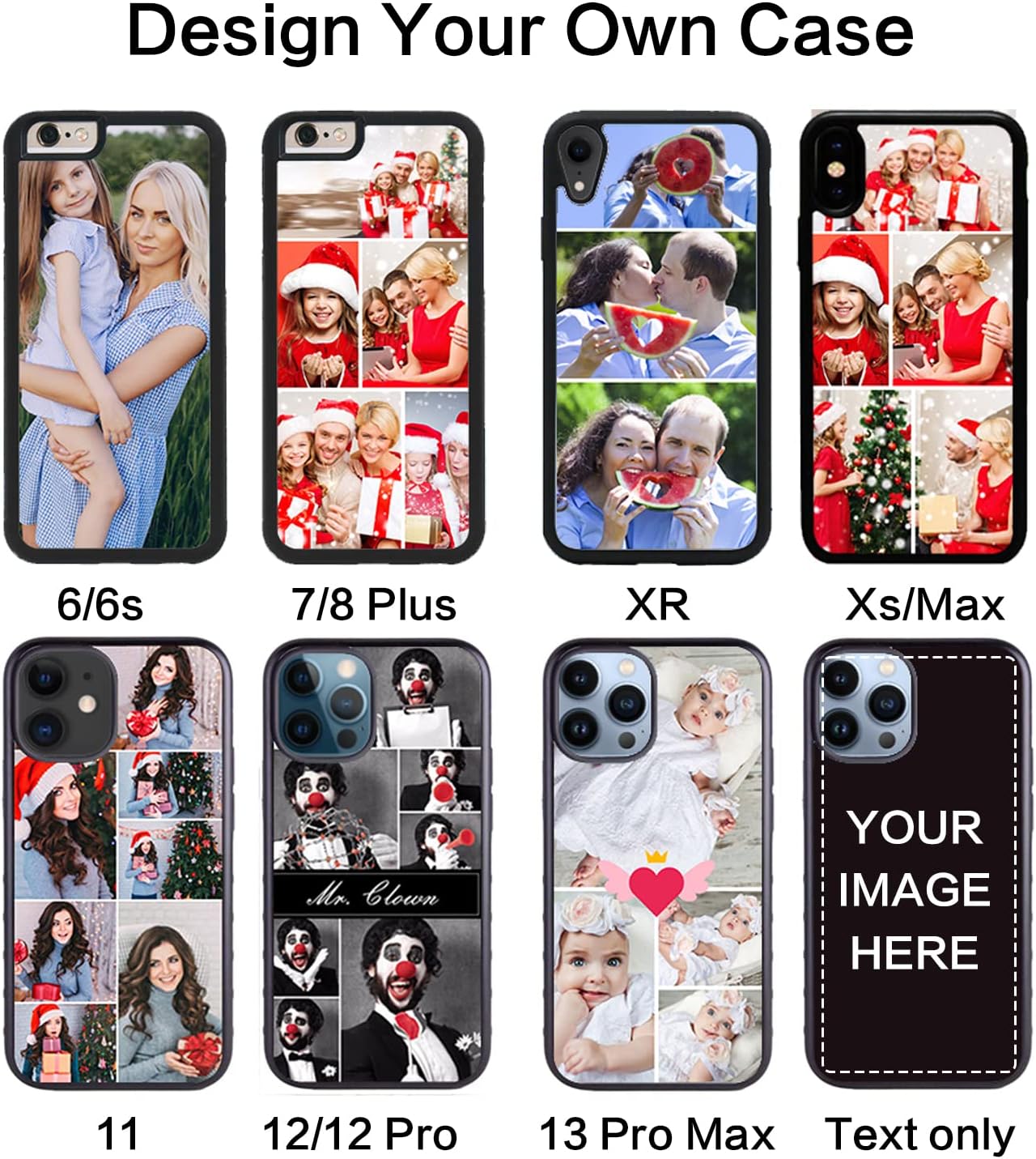 personalized multiple picturesphotos customized gift custom phone case for iphone 15 14 13 pro max mini 12 11 samsung s2 1