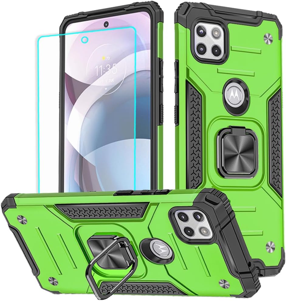 for motorola one 5g ace case motorola one 5g ace phone case with screen protector military grade rotatable kickstand sho